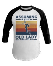 Assuming I'm Just An Old Lady - Volleyball Baseball Tee tile