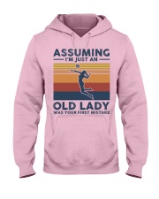 Assuming I'm Just An Old Lady - Volleyball Hooded Sweatshirt front