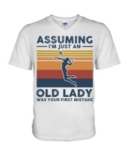 Assuming I'm Just An Old Lady - Volleyball V-Neck T-Shirt tile