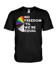 No Freedom 'Till We Equal V-Neck T-Shirt tile