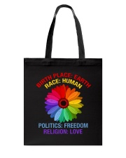 Birth Place: Earth Race: Human Tote Bag tile