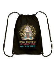 Proud Supporter Of Messy Hair And Yoga Pants Drawstring Bag tile