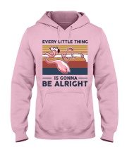 Every Little Thing Is Gonna Be Alright - Flamingo Hooded Sweatshirt front