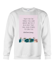 Fight For The Things You Care About Floral Crewneck Sweatshirt tile