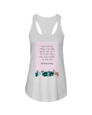 Fight For The Things You Care About Floral Ladies Flowy Tank tile