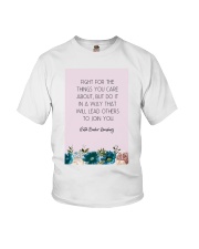Fight For The Things You Care About Floral Youth T-Shirt tile