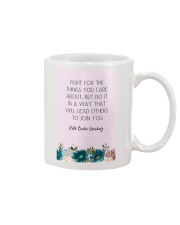 Fight For The Things You Care About Floral Mug tile