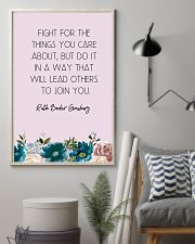 Fight For The Things You Care About Floral 11x17 Poster lifestyle-poster-1