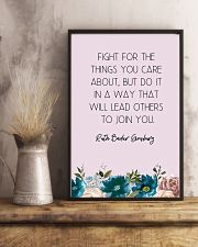 Fight For The Things You Care About Floral 11x17 Poster lifestyle-poster-3