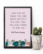 Fight For The Things You Care About Floral 11x17 Poster lifestyle-poster-8