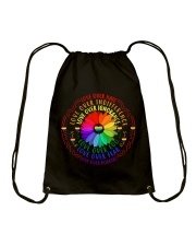 Love Over Hate Drawstring Bag tile