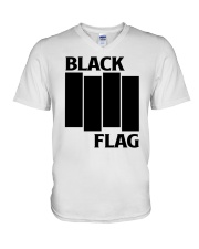 Vintage Black Flag Rock Bands Music V-Neck T-Shirt tile