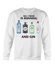 All I Need Is Running And Gin Crewneck Sweatshirt tile