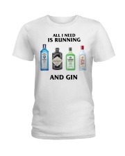 All I Need Is Running And Gin Ladies T-Shirt tile