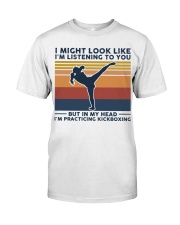 I Might Look Like I'm Listening To You Kickboxing Premium Fit Mens Tee tile