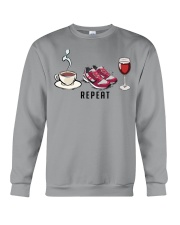 Running Coffee Wine Repeat Crewneck Sweatshirt front