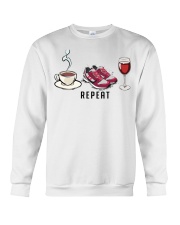 Running Coffee Wine Repeat Crewneck Sweatshirt tile