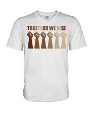 Together We Rise V-Neck T-Shirt tile