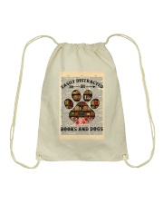 Easily Distracted By Books And Dogs Dictionary Drawstring Bag tile