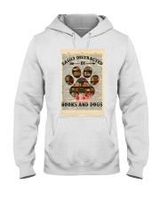 Easily Distracted By Books And Dogs Dictionary Hooded Sweatshirt tile