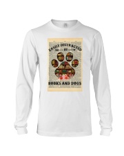 Easily Distracted By Books And Dogs Dictionary Long Sleeve Tee tile