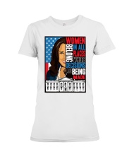 Women belong in all places Premium Fit Ladies Tee tile