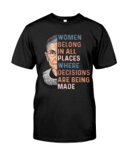 Women Belong In All Places Where Decisions - RBG Premium Fit Mens Tee tile