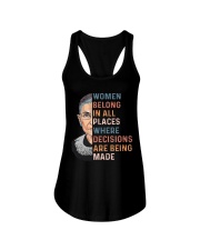 Women Belong In All Places Where Decisions - RBG Ladies Flowy Tank tile