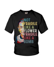 RBG Not Fragile Like A Flower Fragile Like A Bomb Youth T-Shirt tile