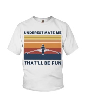 Underestimate Me That'll Be Fun - Rowing Retro Youth T-Shirt tile