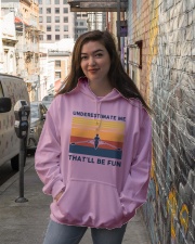 Underestimate Me That'll Be Fun - Rowing Retro Hooded Sweatshirt lifestyle-unisex-hoodie-front-1