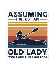 Assuming I'm Just An Old Lady - Kayaking Sticker tile
