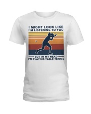I Might Look Like I'm Listening To You Ladies T-Shirt tile