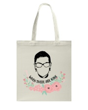 RBG When There Are Nine Flower Tote Bag tile