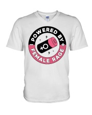 Powered By Female Rage V-Neck T-Shirt tile