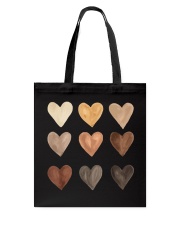 Shades of Melanin Hearts Valentine's Day Tote Bag tile
