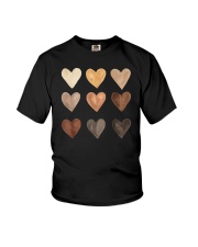 Shades of Melanin Hearts Valentine's Day Youth T-Shirt tile