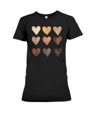 Shades of Melanin Hearts Valentine's Day Premium Fit Ladies Tee tile