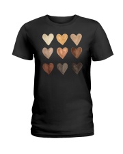 Shades of Melanin Hearts Valentine's Day Ladies T-Shirt tile