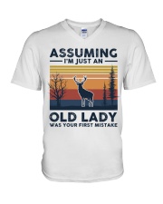 Assuming I'm Just An Old Lady - Elk V-Neck T-Shirt tile