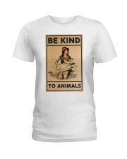Be Kind To Animals Ladies T-Shirt tile