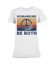 Humankind Be Both Retro Premium Fit Ladies Tee tile