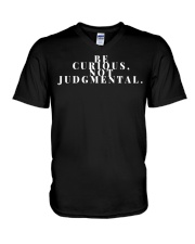 Be curious not judgmental V-Neck T-Shirt tile