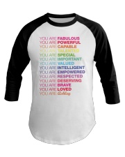 You Are Fabulous Personalized Baseball Tee tile