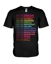 You Are Fabulous Personalized V-Neck T-Shirt tile