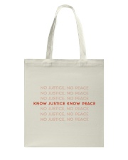 Know Justice Know Peace Tote Bag tile