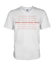 Know Justice Know Peace V-Neck T-Shirt tile
