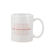 Know Justice Know Peace Mug tile