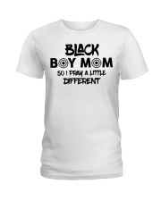 Black Boy Mom Ladies T-Shirt tile