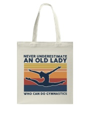 Never Underestimate An Old Lady - Gymnastics Retro Tote Bag tile